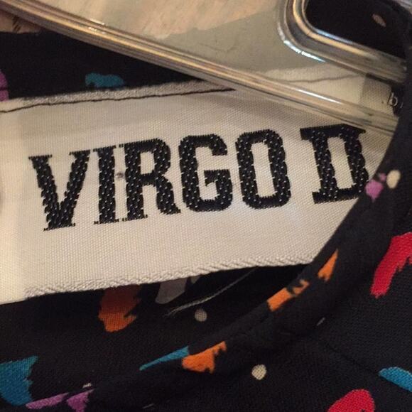 Vintage L Virgo ll sheer 1980s dress self belt - Picture 8 of 8